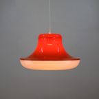 Prachtige Oranje Plastic Space Age Ufo Lamp - Massive - Belgian Design - 1970 thumbnail 11