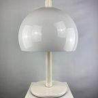 Large Mid-century Fully White Acrylic Mushroom Table Lamp Xl 1970 thumbnail 9