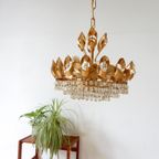 Retro Vintage Hanglamp Hollywoodregency Jaren 60 Goud Kleur thumbnail 8