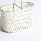 A French Wine Bottle Basket In The Style Of Mategot, 1950S thumbnail 13