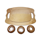 Vintage Houten Bekerhouders Met Dienblad thumbnail 7