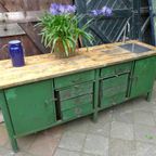 Grote Oude Buffet Vitrine School Museum Winkel Kast thumbnail 23