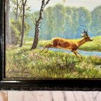 4 Herten In Een Idyllisch Landschap By Carl Zimmermann thumbnail 4