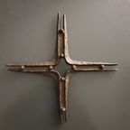 Brutalist Bronze Cross 30cm X 30 Cm thumbnail 2