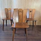 4X Vintage Brutalist Franse Stoelen thumbnail 8