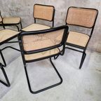 Set Van 6 Cesca Stoelen Marcel Breuer Stijl Webbing Stoelen thumbnail 7