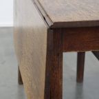 Charmante Antieke Eikenhouten Hangoor Eettafel Uit Eind 19e Eeuw thumbnail 15