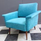 Blue Velvet Armchair 1960S thumbnail 9