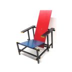 Professionele Retro Replica ‘Rietveldstoel’ Red And Blue Fauteuil Van Gerrit Rietveld thumbnail 6