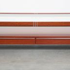 Prachtige Art Deco Salontafel Van Schuitema Uit De Decoforma Serie Met Een Glazen Blad En 4 Lades thumbnail 7