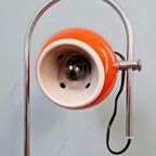 Eyeball Bureaulamp In Oranje Gelakt Metaal, 1960-70 thumbnail 7