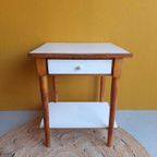 Brocante Vintage Keuken Tafeltje Met Formica Blad, Tafel thumbnail 15