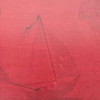 Niet Gesigneerd - Rood Schilderij Met Kindjes thumbnail 4