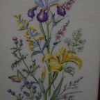 Borduurwerk Wilde Bloemen In Lijst thumbnail 5