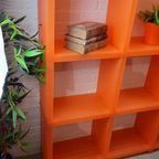 Zeldzame Cubitec Kast Roomdivider Oranje Vintage thumbnail 6