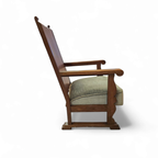 Oak High Back Arm Chair 1930s thumbnail 14