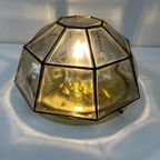 Vintage Plafond- Of Wandlamp Limburg Glashütte Goud/Glas Xl thumbnail 7