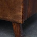 Statige, In Goede Staat Verkerende En Comfortabele Schapenleren Fauteuil/Armchair thumbnail 12
