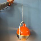 Oranje Mid Century Eyeball Wandlamp / Hengel Light thumbnail 3