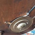 Antieke Warmhoud Tafel (werkend) Warmhoud Plaat Serveerwagen / Antieke Trolley Met Warmhoudplaat thumbnail 15