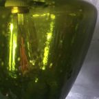 Vintage Groene Art Deco Bubbelglas Conische Hanglamp thumbnail 7