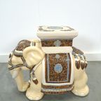 Porseleinen Olifant Plantentafel, Vintage Bijzettafel thumbnail 12
