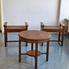 Set Of Two Low Chairs And Coffee Table From The Amsterdam School/ Art Deco Circa 1930s. thumbnail 21