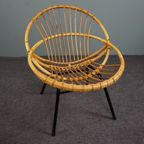 Kenmerkende Rotan Fauteuil, Dutch Design, 1960 thumbnail 2