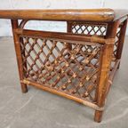 Set Van 2 Vintage Bamboe / Rotan Salontafels thumbnail 3