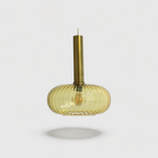 Vintage Hanglamp - Messing Amberkleurig Jaren '70 | 01040 thumbnail 4