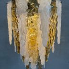 Xl Murano Chandelier Gold/ White Leaves thumbnail 9