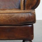 Grote In Goede Staat Verkerende Comfortabele Schapenleren Armchair Met Mooie Kleuren En Charmante thumbnail 11