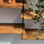 Dubbel Vintage Wandrek Met 3 Zijpanelen En 6 Houten Planken thumbnail 7