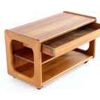 Audio Meubel Trolley 'traeden' Vintage Deens Massief Teak thumbnail 12