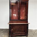 Brocante Kast Met Glazen Deurtjes, 1970'S thumbnail 3