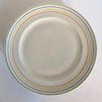 5X Vintage Gebaks / Ontbijtbord Regenboog Rand thumbnail 8