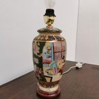 Vintage Authentieke Chinese Vaaslamp, Schemerlamp Tafellamp Porselein thumbnail 13