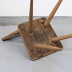 Antieke Wabi Sabi Primitieve Bergstoel thumbnail 7