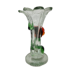 Vintage Glazen Vaas Met Bloemen thumbnail 4