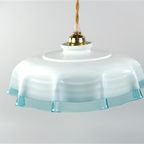Opaline Lampenkap Blauw / Wit thumbnail 2