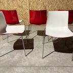 Arper Catifa 46 Design Stoel - Wit/Rood Kunststof thumbnail 9