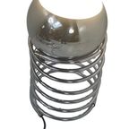 Gepo - Space Age Design / Mcm Floor Lamp - Globe Mounted On A Spiral Base - Full Chrome thumbnail 6