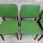 Set 4 Vintage Stoelen Jaren 60 Nieuw Bekleed Met Skai thumbnail 2