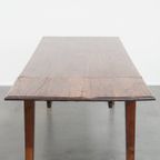 Unieke Antieke Eikenhouten Eettafel Uit Begin 1900 Met Aan Één Kant Een Uitklapbaar Blad thumbnail 8