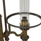 Jugendstil - Brass With Glass - Table Oil Lamp - Working Condition - Germany, Ca. 1910 thumbnail 9