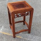 Oosterse Houten Bijzettafel Nachtkastje Plantentafel thumbnail 10