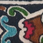 Groot Mid Century Pluche / Velvet Wandkleed Wolven Jacht thumbnail 8