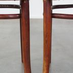 Set Van 2 Originele Vintage Thonet Design Bistro Stoelen Met Gematte Zitting thumbnail 9