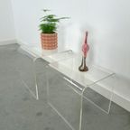 Set Van 2 Kunststof Gebogen Plexiglas Tafel thumbnail 6