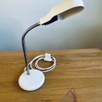 Vintage Witte Massive Bureaulamp thumbnail 5
